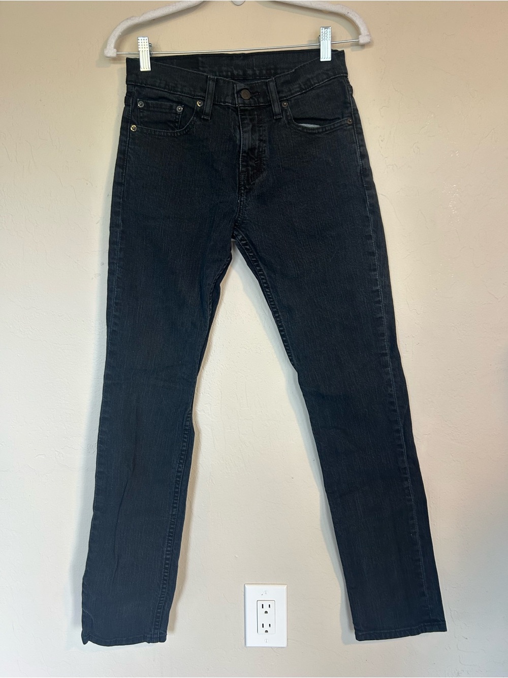 Levis 511 Jeans Mens 29x32 Black Slim Fit Stretch Denim Pants Dark Wash (1916)